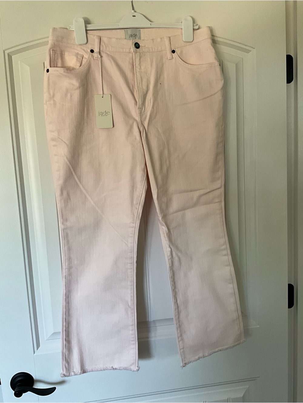 Johnny Was Jade Pale Pink Ankle Crop Jeans